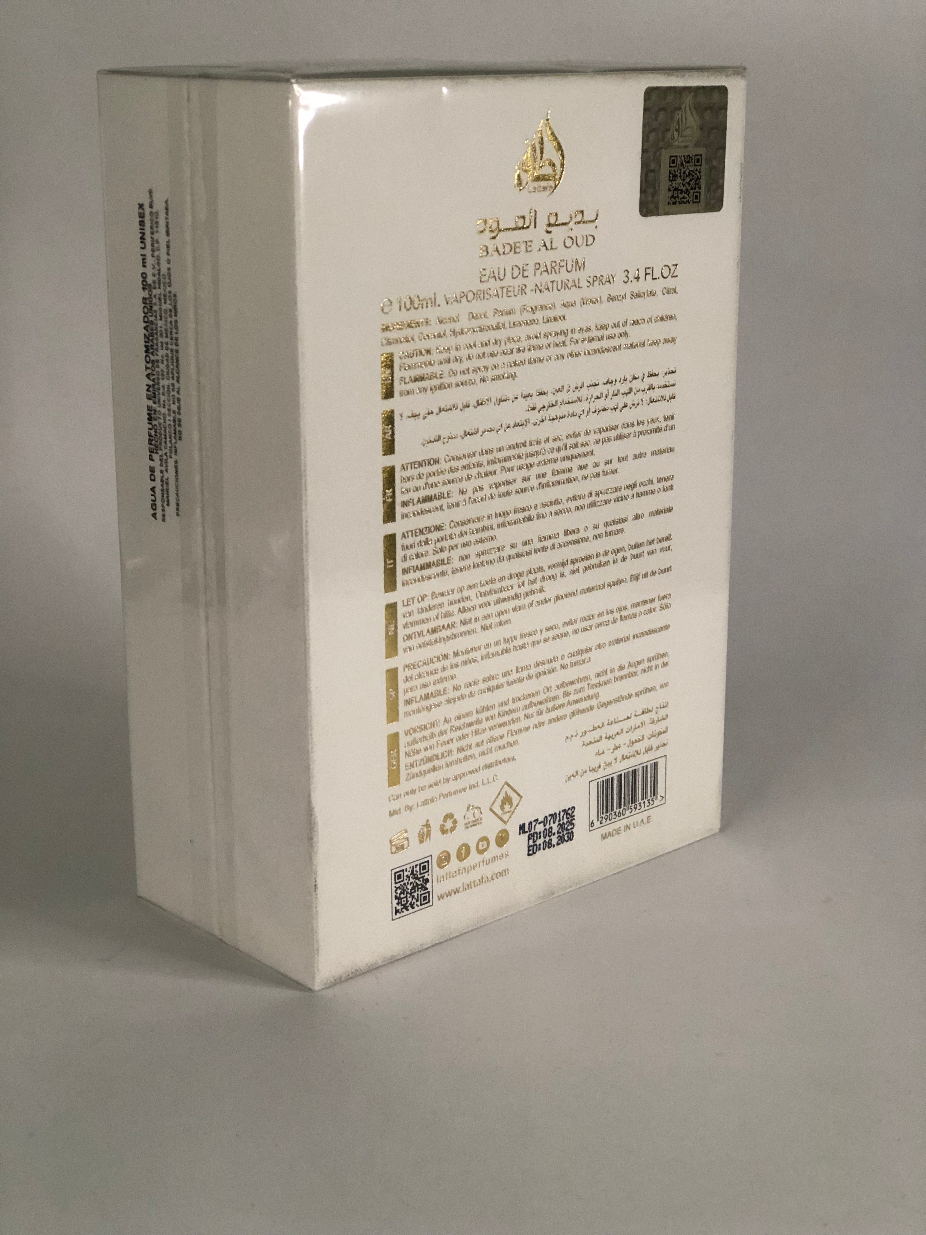 Lattafa Honor and Glory 100ml Botella Original